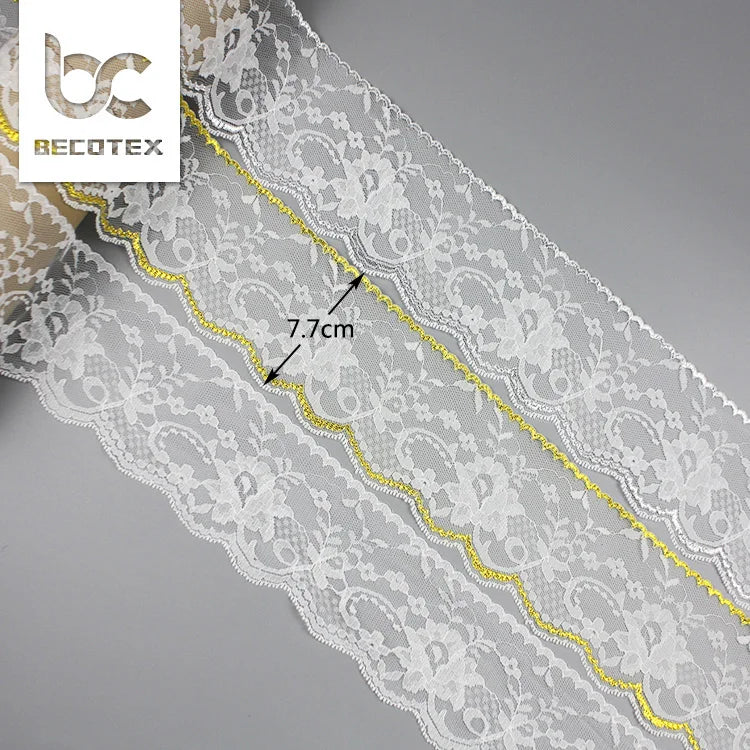 2026 Narrow Non-Elastic Nylon Eyelet Flower Lace Border Trim