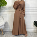 2023 Wholesale Elegant Nida Stoned One Piece Abaya Dubai New Model Muslim Women Fashion Dress