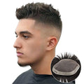 Qingdao Factory in Stock Durable Toupee for Men Mono NPU Men Hair System with Indian Remy Hair Lifespan Last More Than 12 Months