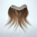 AU Natural Hair Replacement System 100% Density Natural Male Hair Extensions PU Frontal Hairline