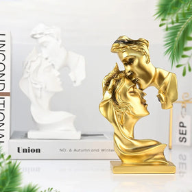 New Couple Kissing Statue MAB83 Abstract Face Art Statue Living Room Resin Ornaments for Festival Souvenirs