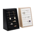 DOC Custom New Black Leather Jewelry Display Stand for Ring Bracelet Display Trays