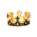 YK Stainless Steel Steel Crown Ring Men Retro Gold Plated King Crown Ring Wholesale