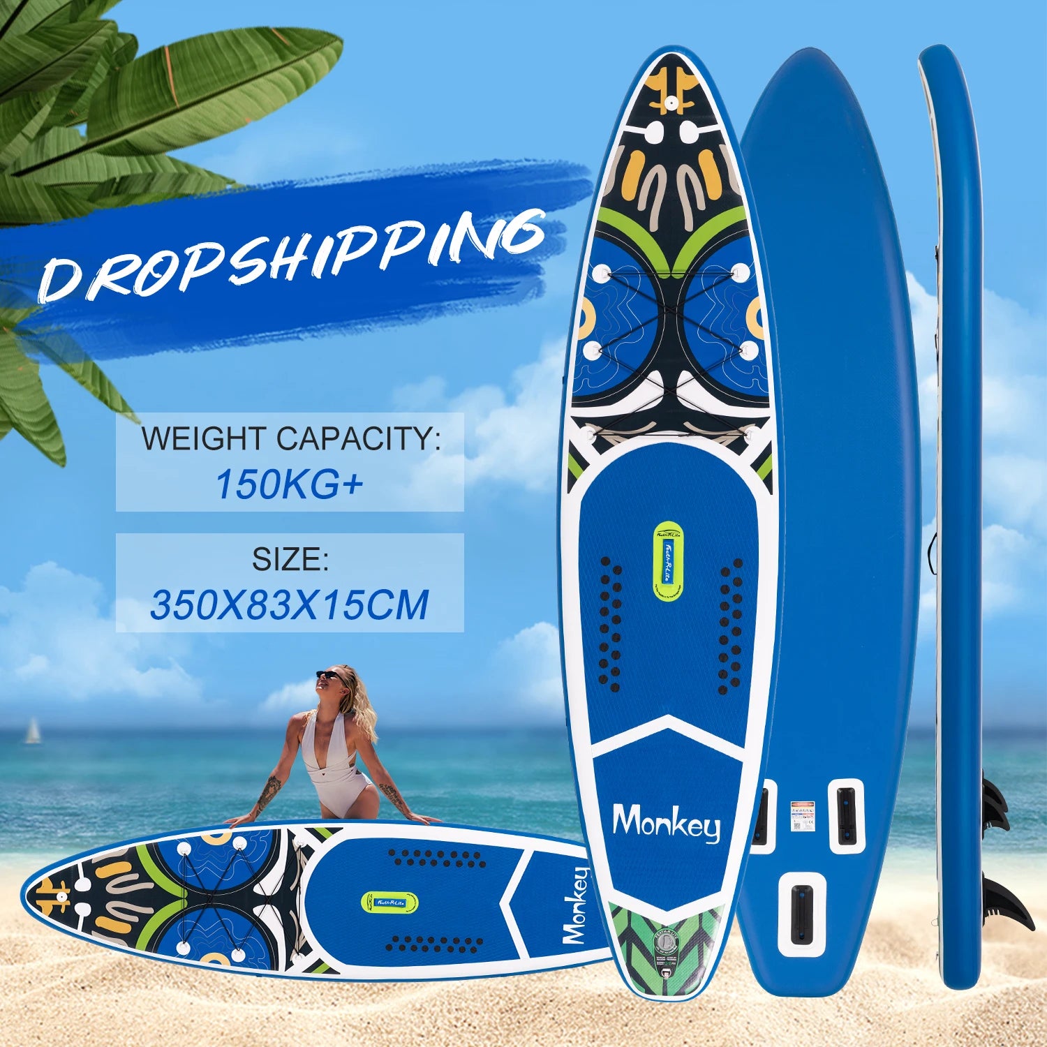Fly Eagle EU Inflatable Modular SUP Paddle Board Stand-Up Paddleboarding & Accessories with KOI & Monkey Isup Board