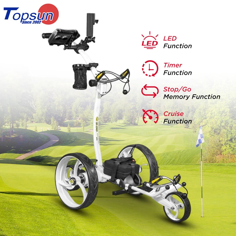Digital Golf Trolley Electric Golf Trolley Powerful Function Golf Caddy