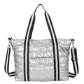 Winter Fashion Puffer Tote Bag for Women Large Capacity Custom Logo Embroidery with Thread Pattern