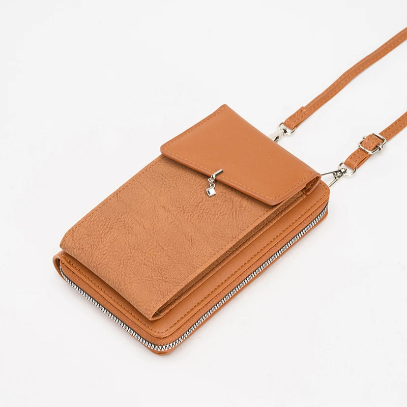 2024 New Pendant Female Crossbody Superior Sense Mobile Phone Bag Fashion Lightweight Zipper Shoulder Bag