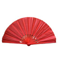 Large Carved Folding Hand Fan in White/Red/Black Personalized Logo on Fabric Blank Bamboo and Nylon Material