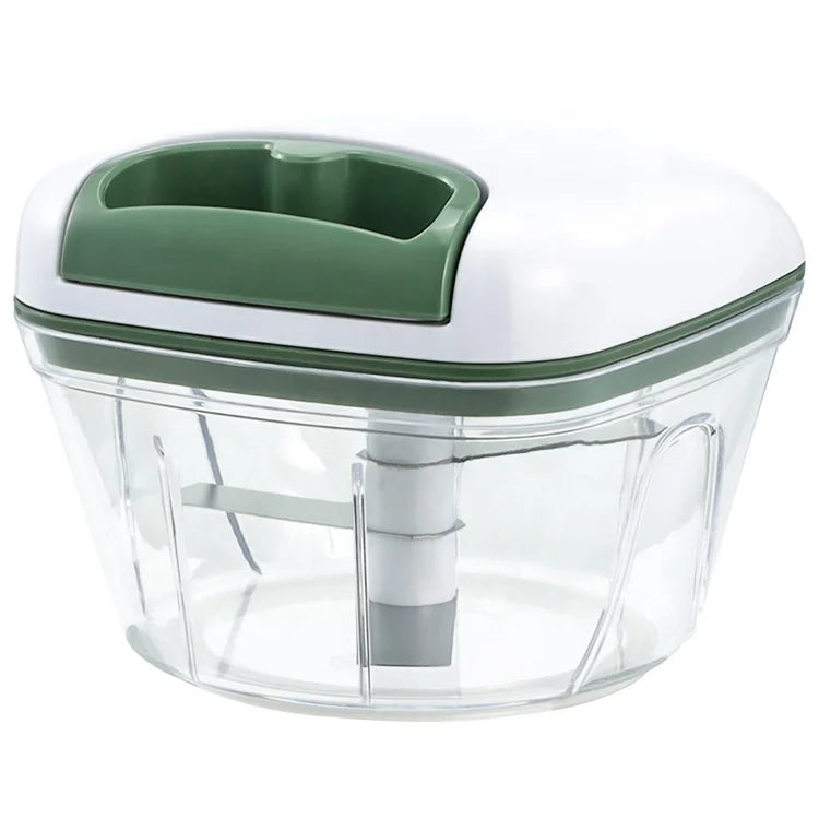 Plastic Manual Pull Onion Vegetable Chopper with Stainless Steel Blades Dishwasher Safe Kitchen Appliance