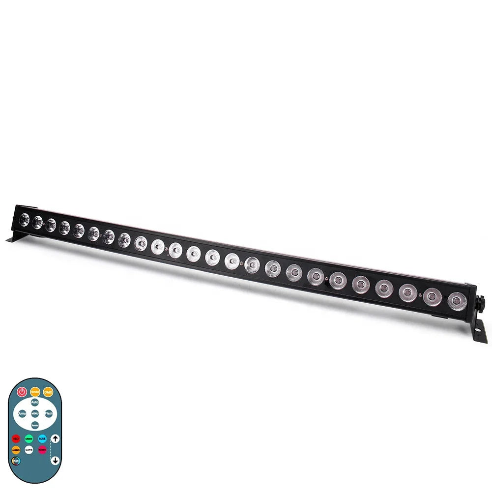 U`King 24*3W RGB LED Bar Stage Lights Aluminum Housing by Remote and DMX LED Strobe Wall Washer Lights