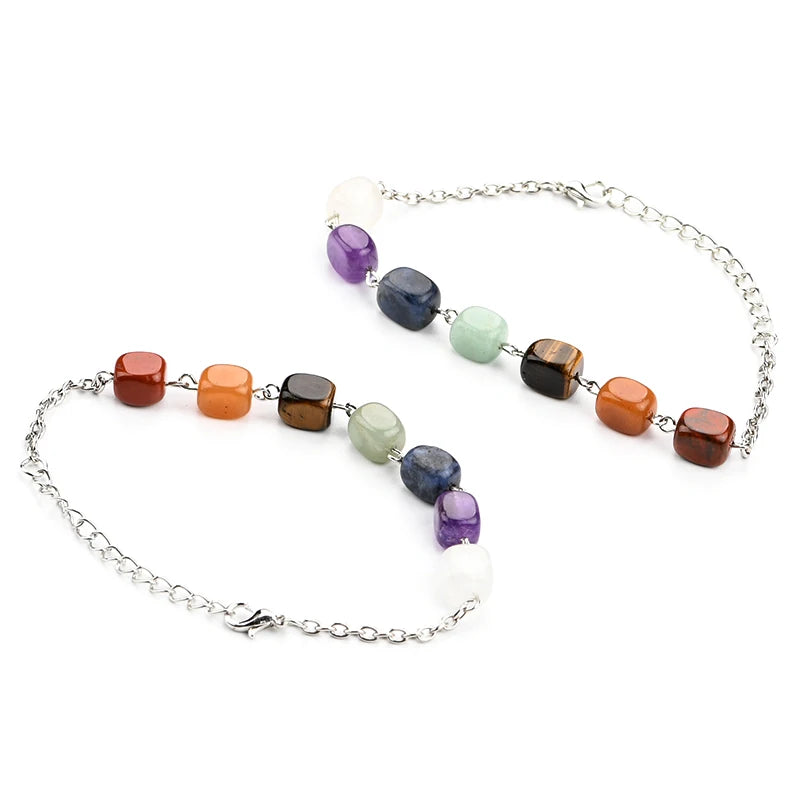 Hight Quality 7 Chakra Healing Reiki Round Gemstone Bead for Girls Jewelry Gift Positive Energy Bracelets