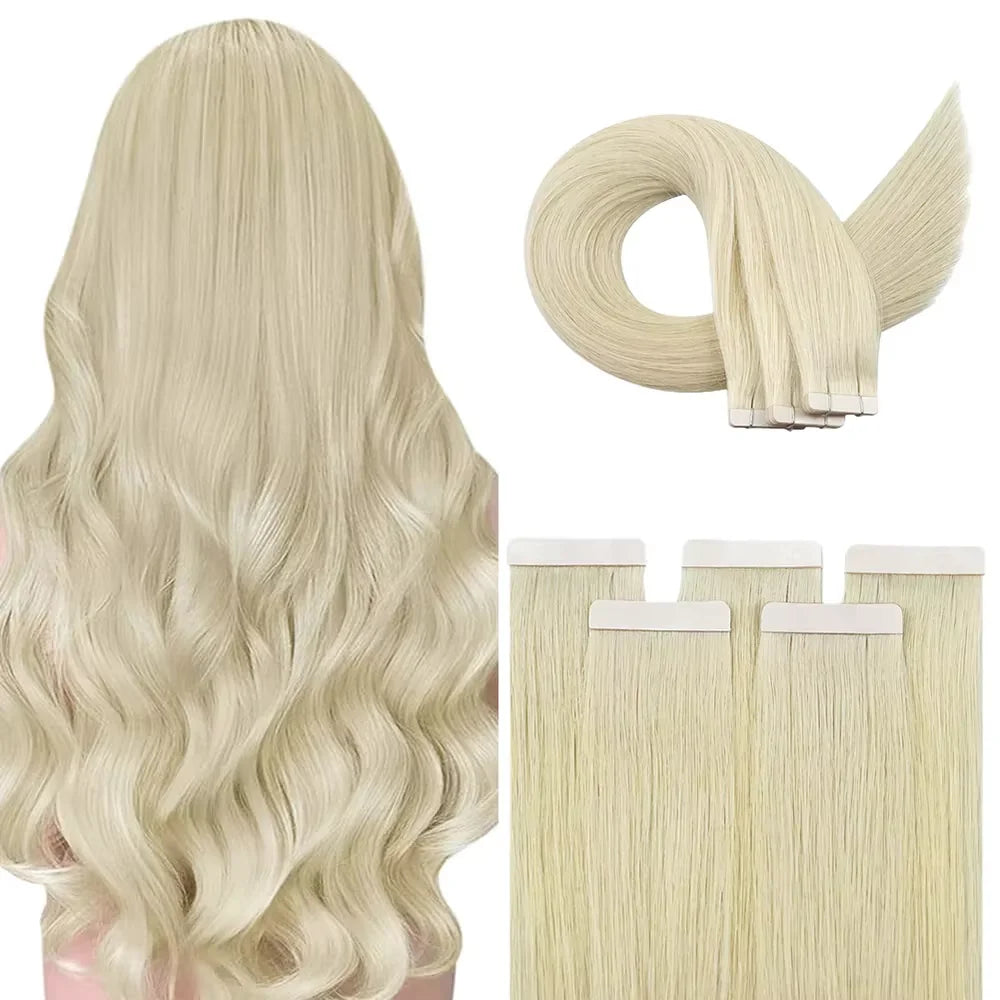 Inice Body Wave Tape in Hair Extensions Raw Tape Hair Double Drawn Real Vietnamese Tape in Real Human Hair Extensions