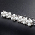 6PCS Set Rhinestone Pearl Flower Hair Jewelry Set Accessories U-shaped Wedding Bridal Crystal Hair Pin for Women Girls
