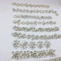 SINRONG Sew-On Horse Eye Glass Diamond Decorative Rhinestone Flower Chain for DIY Crystal Trimmed Shoes and Dresses