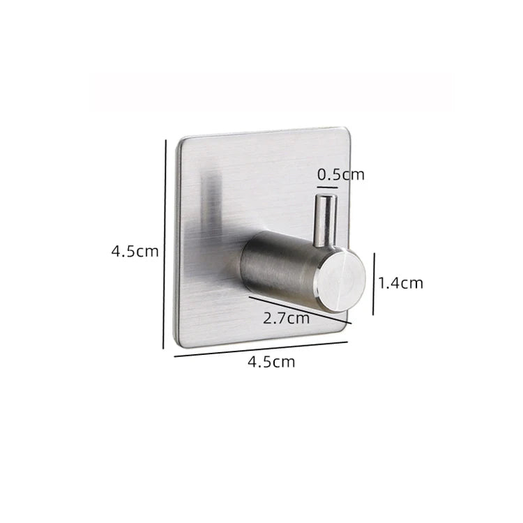 Wekis Home Use Silver Space Aluminum Eco-Friendly Modern Wall Mounted Single Hook Clothing Hook Flexible Bathroom Kitchen