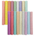 Frosted Solid Color Twill Backing Chunky Glitter Faux Leather for Making Wallpapers/Wallets/Bags/Purses