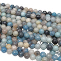 6mm Round Natural Trolleiten Stone Beads Blue 8mm 10mm CNAS Certified Wholesale Gemstone