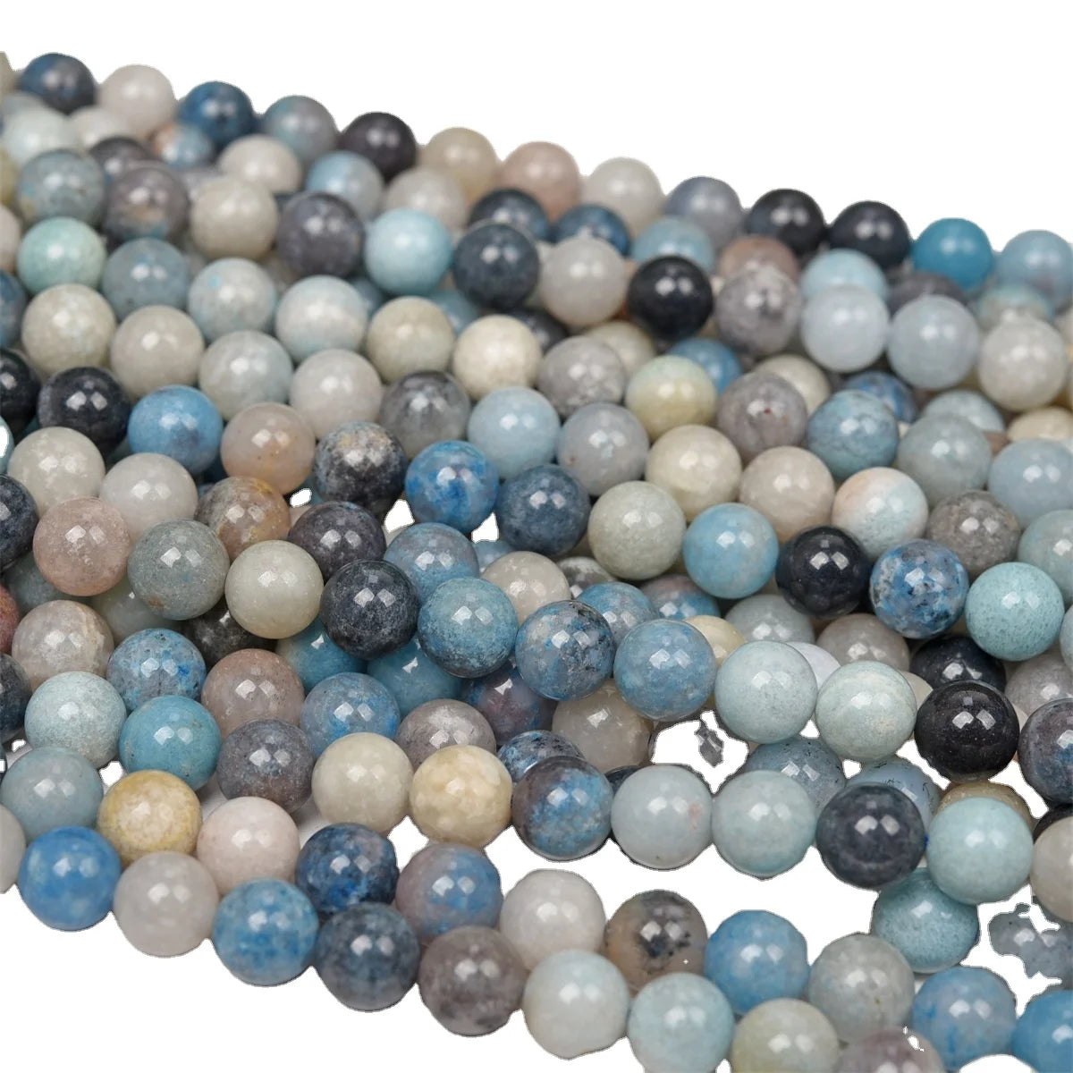 6mm Round Natural Trolleiten Stone Beads Blue 8mm 10mm CNAS Certified Wholesale Gemstone