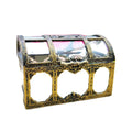 Large Treasure Trunk Plastic Dragee Container Candy Box Gold Sliver Sugar Almonds Party Favor Gift Box Wedding Baptism Birthday