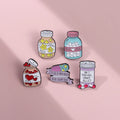 Cartoon Medicine Bottle Brooches Cute Custom Coat Hat Lapel Clothes Doctor Nurse Jewelry Gift Hospital Badge Metal Wholesale