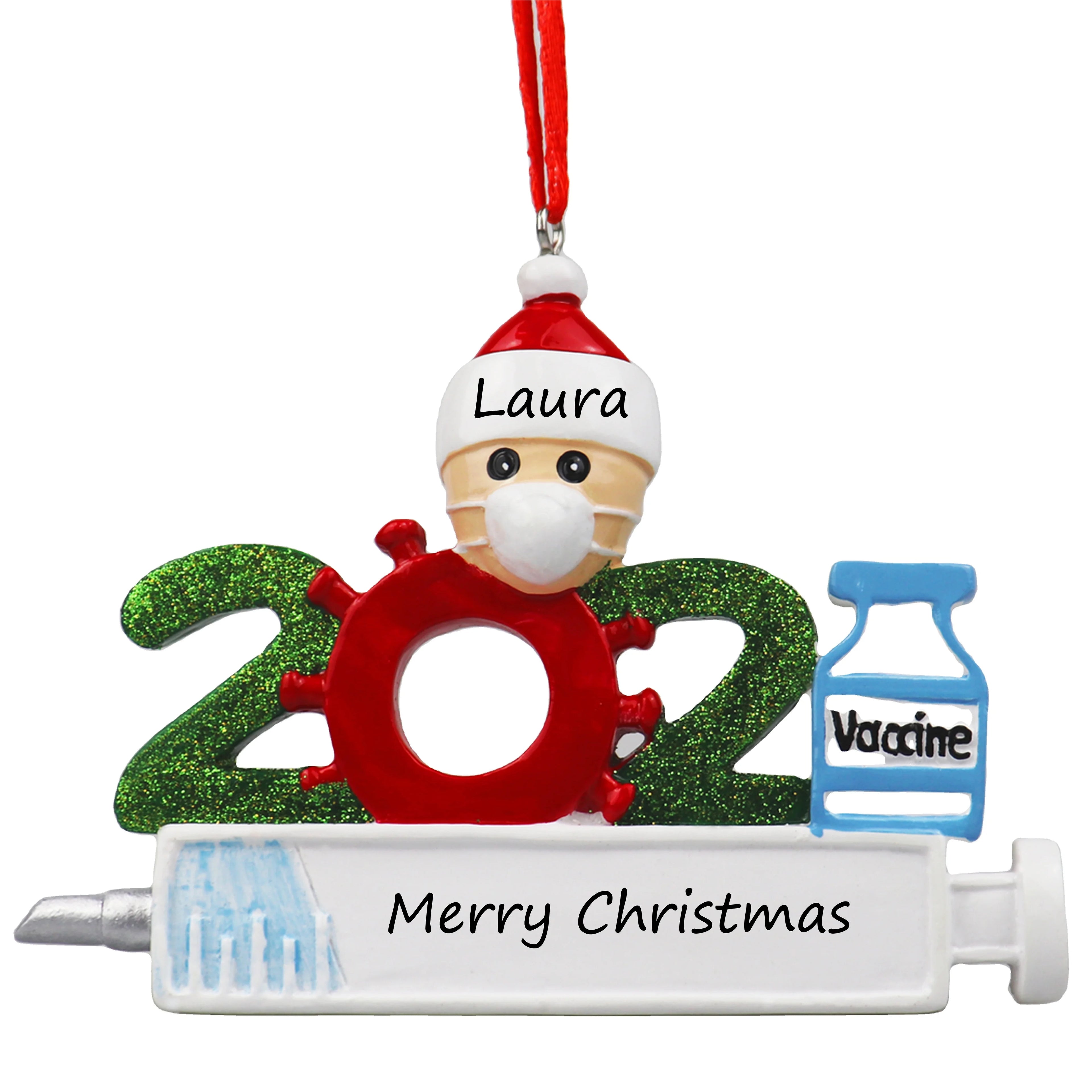2021 Christmas Ornaments DIY Personalized Resin Handpainted Bauble Decoration China Christmas Hanging Ornament