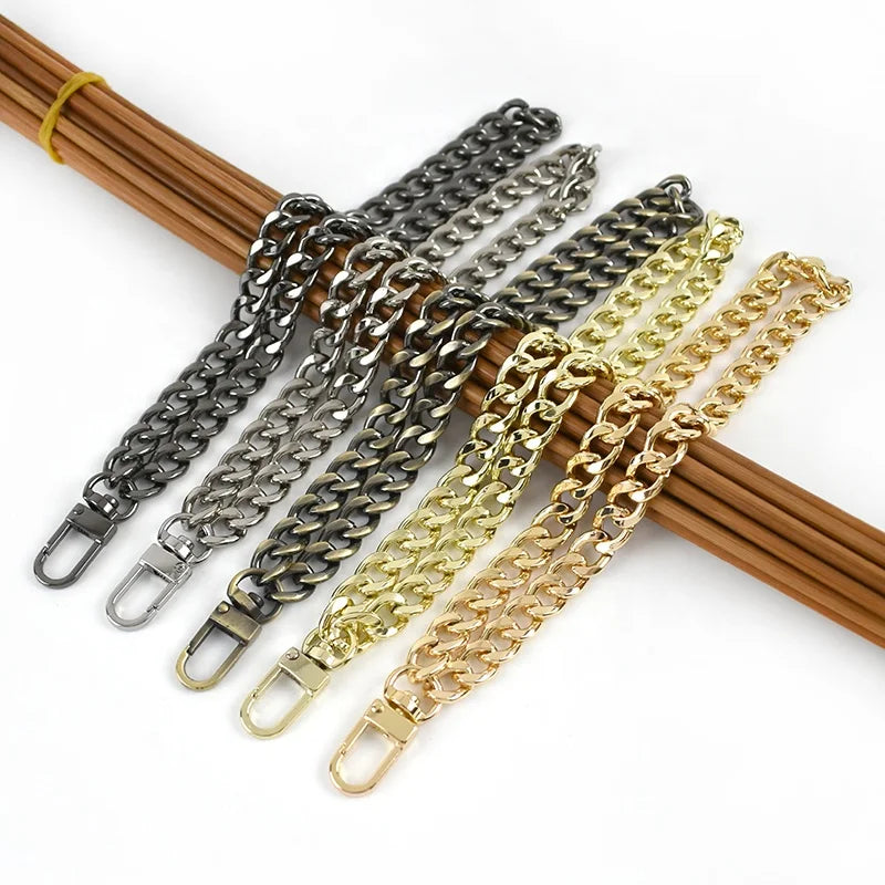 Meetee B-C125 Multicolor Oblate Handle Strap Handbag Accessories Iron Short Wrist Bag Chain