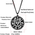 Amuleto Tibetano Mantra Om Mani Padme Hum Buda All Seeing Eye Collar Con Colgante Amulet Stainless Steel Pendant Necklace