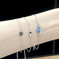 Fashion Set Jewelry Sets 925 Sterling Silver Cross Enamel Design CZ Bracelet Necklace Gold Plated