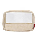PVC Transparent Window Straw Material Frame Luxury Nail Polish Bottle Cosmetic Bag Pouch Brush Pen Make up Pouch Wash Pad Pack