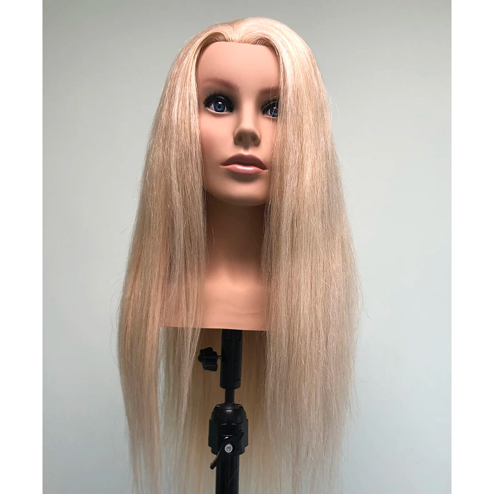 Europe Face Maniquin Head with Hair Wholesale Price Training Heads