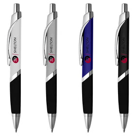 Wholesale Popular Triangle Design with Shiny Chrome Clip Promotional Gift Heavy Copper Ballpoint Pen Good for Custom Logo MTP014