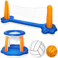 Inflatable Pool Games Basketball & Volleyball Sets Basketball Volleyball Court Summer Game Floating Swimming Pool Toy Pool Games