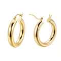 Wholesale Girls 925 Sterling Silver Designer Creole Hollow Fashion Round Gold Thick Hoop Pendant Earrings 30 40 45mm