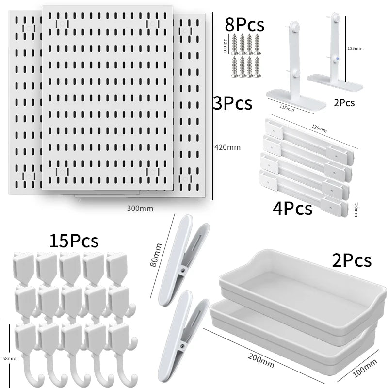 No-Hole Tier Desktop Organizer Space-Saving Standing Plastic Can Stand & Clip for Kitchen Sundries Storage OEM & ODM