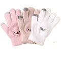 Winter Touch Screen Gloves Autumn Warm Stretch Mittens Full Finger Thermal Windproof Coldproof Cycling Cute Plush Gloves