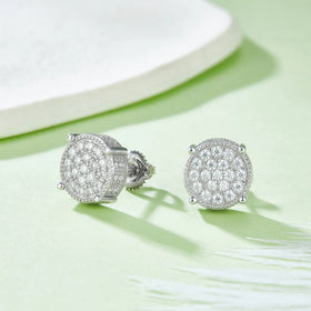 J012 Abiding Jewelry Wholesale Custom Hiphop Stud Iced Out VVS Diamond Moissanite 925 Sterling Silver Men Hip Hop Earrings