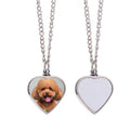 Modern Style Heart-Shape Cremation Urn Necklace Sublimation Design for Memorial Ashes Made of Alloy with Filling Tool