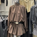 Local Shop Purchase Women's Fashion Design Summer Women's Slim Ruffles Fashion Women's Long Sleeve Skirt