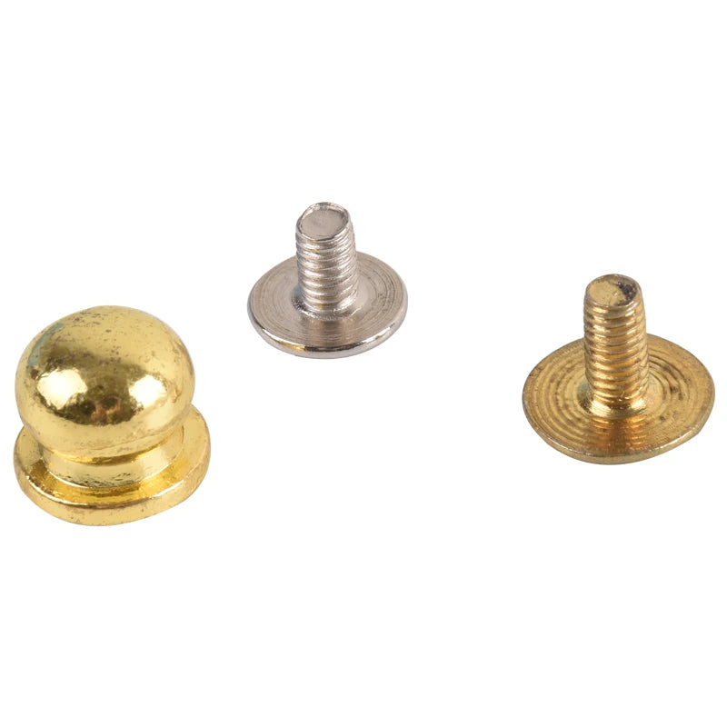 High Quality Light Gold Bags Base Rivet Belts Decorative Stud Bucket Nail Stud DIY Craft Leather Belt Bracelet Round Monk Head