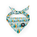 Kingspeed Luxury Adjustable Puppy Bandana Factory Price Summer Dog Colorful Printed Logo Customized Brand Logo Button Closure