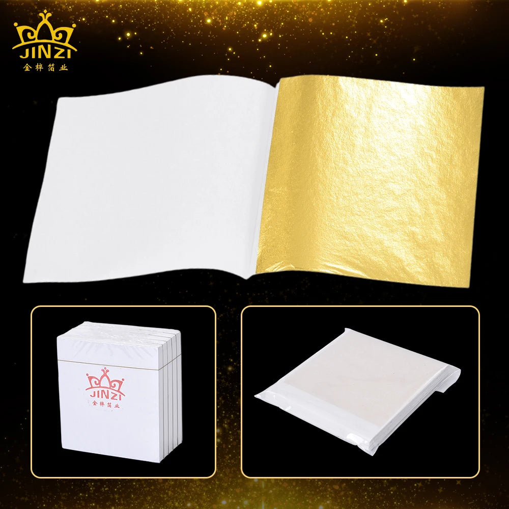 High Quality Imitation Silver Leaf Taiwan Imitation Gold Foil 9 X 9 cm 500 Sheets Per Pack for Craft Art Furniture Decorating