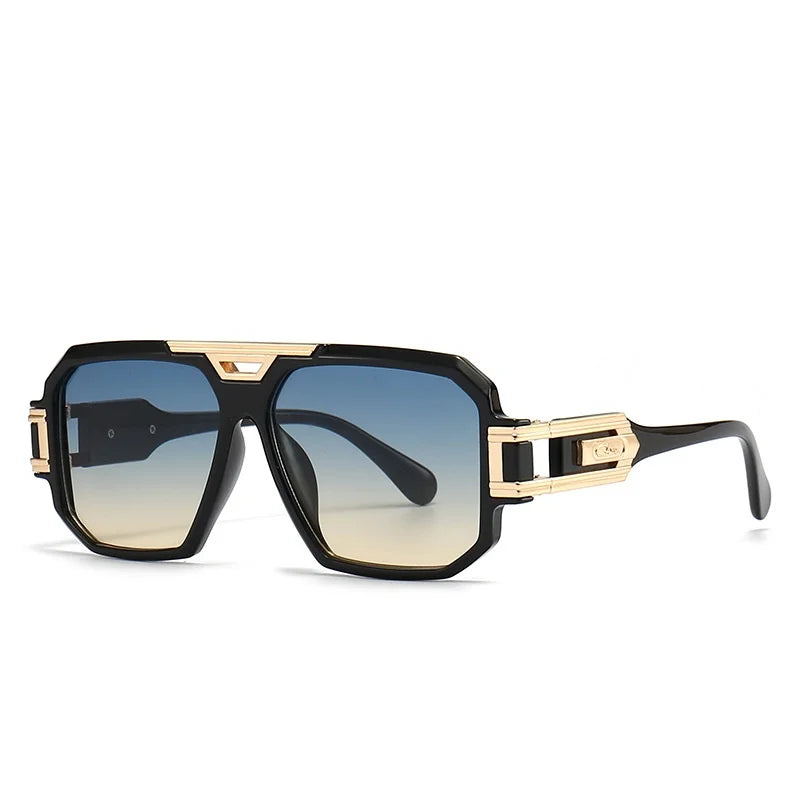2023 Modern Retro Ins Style Men's Sunglasses Large Frame Big Brand Ink 093 Metal Street Photography Cross-Border Export