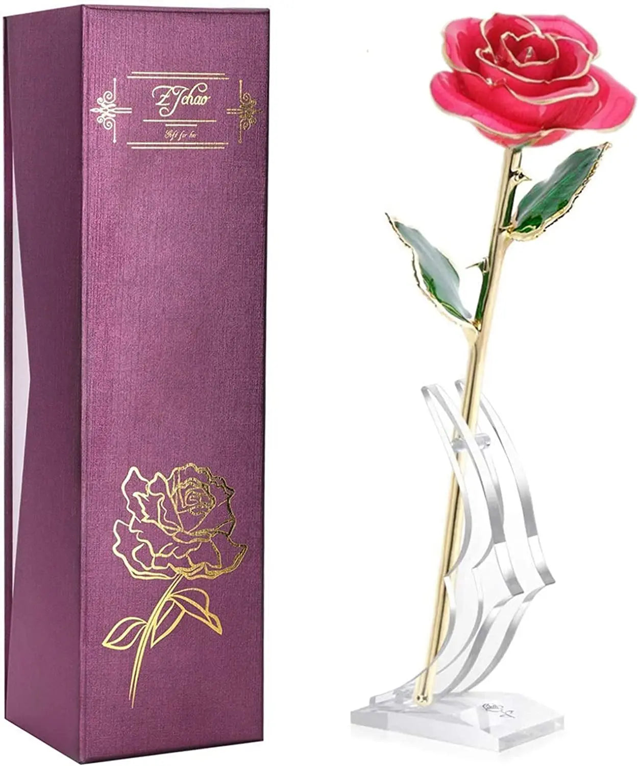 AYOYO OEM Rose 24K Budding Rose Christmas Gift Gold Immersion Gold Plating Rose 2025 Mother's Day Gift for Mom