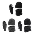 Cheap Custom Winter Hat and Glove Set Soft Touch 100% Acrylic Beanie Knitted Hat Scarf Set