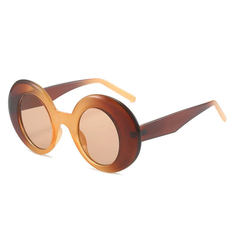 STORY XY5610 Classic Vintage Women Round Oval Sunglasses Sunshade Glasses Female Trendy Alien Hip Hop Oversized Sunglasses