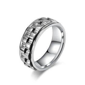 Men Custom 316l Stainless Steel Rotating Decompression Finger Rings Wholesaler