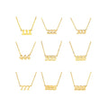 111 222 333 444 555 777 888 999 666 Devil Necklace Stainless Steel Angel Number Necklaces Pendant Charms