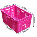 JOIN Plastic Fruit Crates Nestable Stackable Supermarket Shopping Baskets Vegetable Container