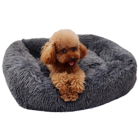 Luxury Anti-Slip Pet Quadrate Bed Machine Washable Fluffy Warm Dog Cat Comfortable Soft Sleeping Mat