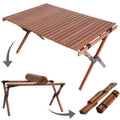 Dining Table Patio BBQ Egg Roll Small Lounge Beach Tables Wood Solid Foldable Portable Outdoor Camping Picnic Garden Outdoor OEM
